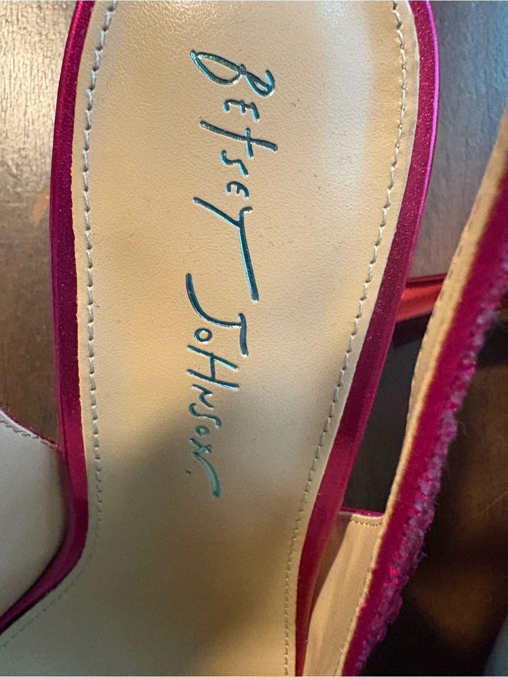 Betsey Johnson Fuchsia Crystal Slingback Pumps - Picture 4 of 4
